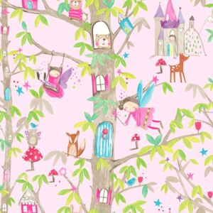Arthouse Tapet - Woodland Fairies Woodland Fairies Pink