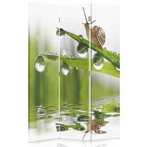 CARO Paravan - Snail On The Grass | tripartit | reversibil 110x150 cm