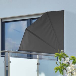 HI Paravan pentru balcon, negru, 1,2x1,2 m, poliester 60252
