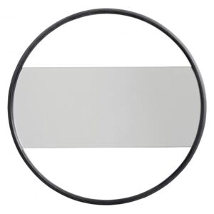 Oglinda metal negru Ø55cm Liens