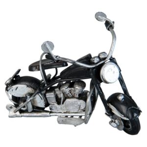 Macheta Motocicleta Retro din metal negru 11 cm x 6 cm x 7 h