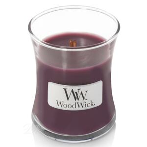WoodWick violet parfumata lumanare Dark Poppy vaza mica