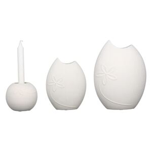 Vaza , ceramica, alb, 20x25.5 cm