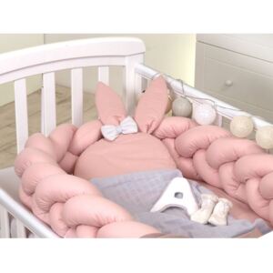 Jolie - Suport de dormit Baby nest Pure Impletit, 210x21 cm, Roz