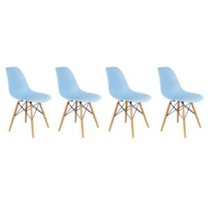 Set de scaune albastre în stil scandinav CLASSIC 3 + 1 GRATIS!