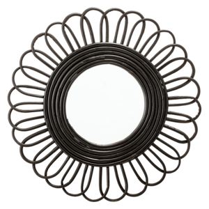 Oglindă cu ramă neagră Bloomingville, ⌀ 48 cm