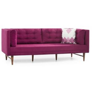 Canapea cu 3 locuri Balcab Home Eva, roz