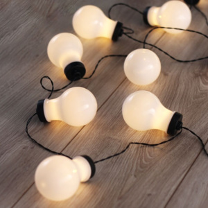 Ghirlanda luminoasa decorativa cu 10 LED-uri Cocco White / Black, L220 cm