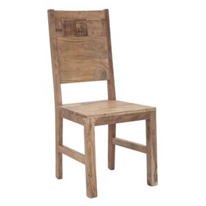 Set 2 scaune MUMBAI lemn masiv salcam 45X45X100 cm Mauro Ferretti