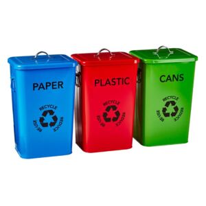 Set 3 coșuri pentru reciclare Premier Housewares Recycle Bins
