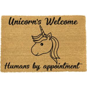 Covor intrare Artsy Doormats Unicorns Welcome, 40 x 60 cm