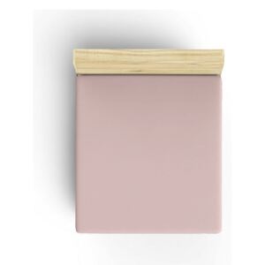 Cearșaf din bumbac Caresso, 90 x 190 cm, roz prăfuit
