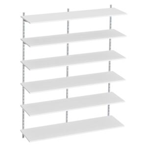Raft modular Sigma 6P, 120x30x200 cm, Metal/PAL Alb