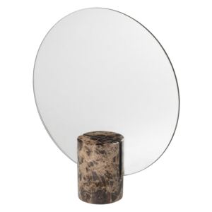 Oglindă cu suport din marmură Blomus Marble, maro