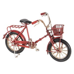 Macheta Bicicleta Retro din metal rosu 16 cm x 6 cm x 10 h