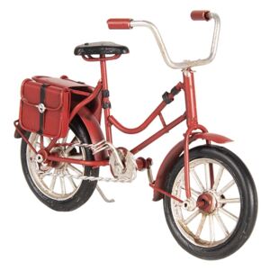 Macheta Bicicleta Retro din metal rosu 16 cm x 5 cm x 10 h