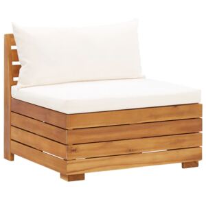 Canapea mijloc modulară cu perne, 1 buc., lemn masiv de acacia