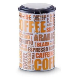Cutie metalica pentru cafea, cu capac Coffee Alb / Multicolor, Ø11xH20 cm