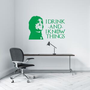 GLIX Game of Thrones Tyrion Lanister - autocolant de perete Verde 90x60 cm