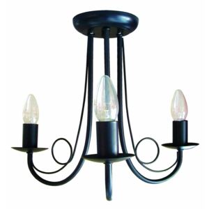 Candelabru Renata, metal, negru, 39 x 35 cm