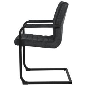 Set 6 scaune bucatarie, en.casa, 86 x 60 cm, piele sintetica, forma ergonomica, negru