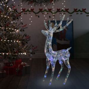 Ren de Crăciun, multicolor, 250 LED-uri, 180 cm, acril