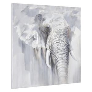 [art.work] Tablou pictat manual - elefant Model 31 - panza in, cu rama ascunsa - 100x100x3,8cm