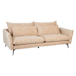 Canapea textil bej cu 3 locuri Sofa Beige