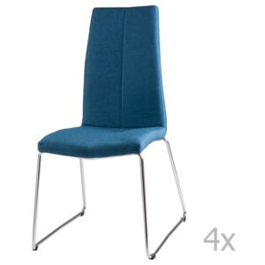 Set 4 scaune sømcasa Aora, albastru închis