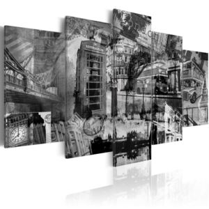 Tablou - The essence of London - 5 pieces 100x50 cm