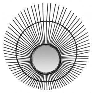 Oglinda rotunda din ratan negru 120 cm Sun Versmissen