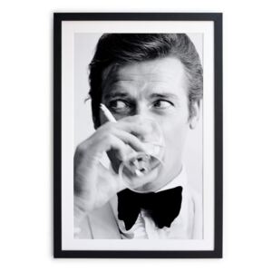 Poster Little Nice Things James Bond, 40 x 30 cm, alb - negru