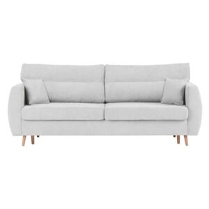 Canapea extensibilă cu 3 locuri și spațiu pentru depozitare Cosmopolitan design Sydney, 231 x 98 x 95 cm, argintiu