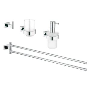 Set accesorii 4 in 1 baie Grohe Essentials Cube