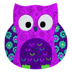 Covor Copii & Tineret Littel Owl, Acril, Multicolor, 100x100
