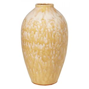 Vaza galbena/alba din ceramica 40 cm Ingrid Broste Copenhagen