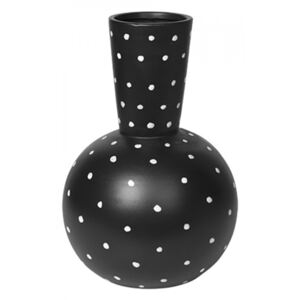 Vaza neagra/alba din ceramica 35 cm Bella Broste Copenhagen