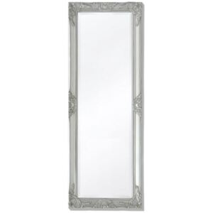 Oglinda verticala in stil baroc 140 x 50 cm argintiu