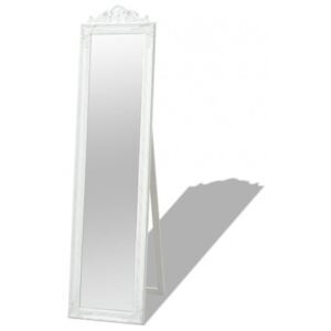 Oglinda in stil baroc independenta alb 160 x 40 cm
