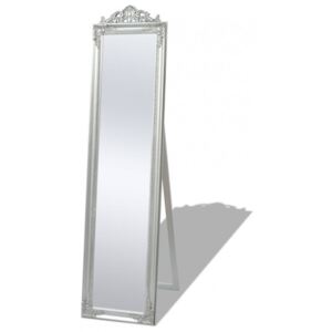 Oglinda verticala in stil baroc 160 x 40 cm argintiu