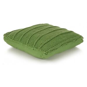 Koohashop Perna de podea tricotata, verde, 60 x 60 cm, bumbac, patrat