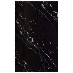 Koohashop Blat masa negru 100x62 cm sticla textura marmura dreptunghiular