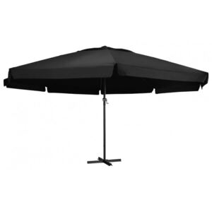 Koohashop Umbrela de soare exterior cu stalp aluminiu, negru, 500 cm