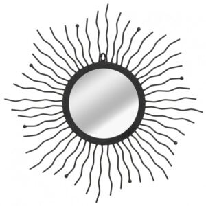 Oglindă de perete negru 60 cm raze de soare
