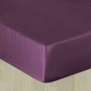 Cearsaf elastic satinat, violet mov