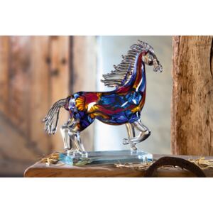 Figurina Cavallo, sticla, multicolor, 37x28x8 cm