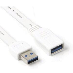 Cablu prelungitor Orico CEU3-20 USB 3.0 plat alb 2 m