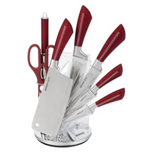Herzog HR-SND8V-WRD: 8 Pieces Knife Set - Red
