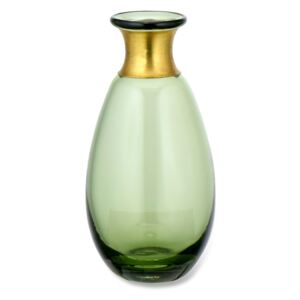 Vază din sticlă Nkuku Miza, înălțime 14 cm, verde