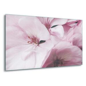 Tablou pe sticlă - Pink Petals 4 x 30x80 cm
